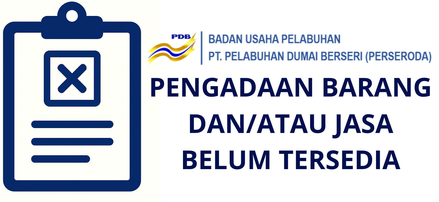 BELUM TERSEDIA AGENDA PENGADAAN